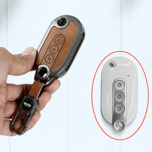 Load image into Gallery viewer, Metal Leather Key Cover Fit for MG Comet EV Electric 3 Button Flip Key