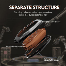 Zinc Alloy Metal Soft Silicon Key Case for Mahindra XUV - 500 Smart Key