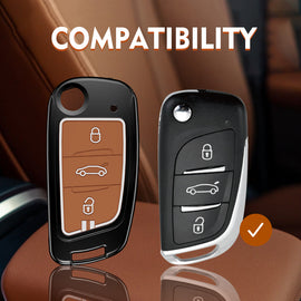 Zinc Alloy Metal Soft Silicon Key Case for B11 DS Flip Key (After Market Flip Key – UNIVERSAL)