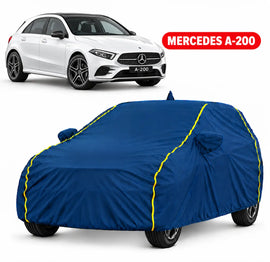 Mercedes A-200 Car Body Cover | All Weather Resistant | Triple Stitched with Soft Cotton Lining | Side Mirror Pocket (JUNGLE VALVET)