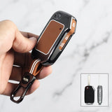 Metal Zic Soft Silicon Key Case for New Kia Seltos Facelift | Carens | Clavis | New Sonet Facelift - 3 Button Flip Key