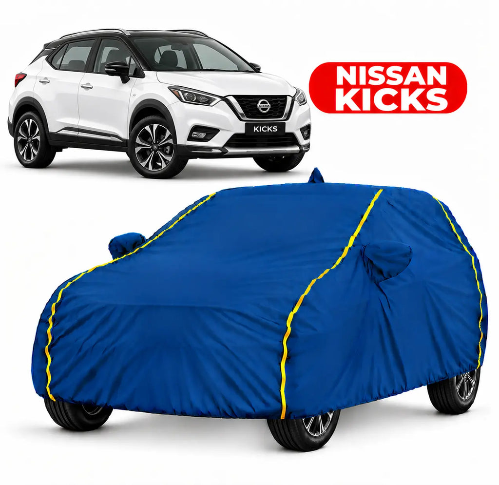 Nissan Kicks Car Body Cover | All Weather Resistant | Triple Stitched with Soft Cotton Lining | Side Mirror Pocket