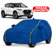 Load image into Gallery viewer, Nissan Magnite Car Body Cover | All Weather Resistant | Triple Stitched with Soft Cotton Lining | Side Mirror Pocket
