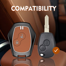 Load image into Gallery viewer, Zinc Alloy Metal Soft Silicon Key Case for Renault Duster | Nissan Terrano 2 Button Key