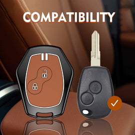 Zinc Alloy Metal Soft Silicon Key Case for Renault Duster | Nissan Terrano 2 Button Key