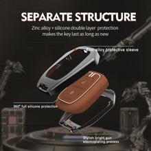 Load image into Gallery viewer, Zinc Alloy Metal Soft Silicon Key Case for Renault Duster | Nissan Terrano 2 Button Key