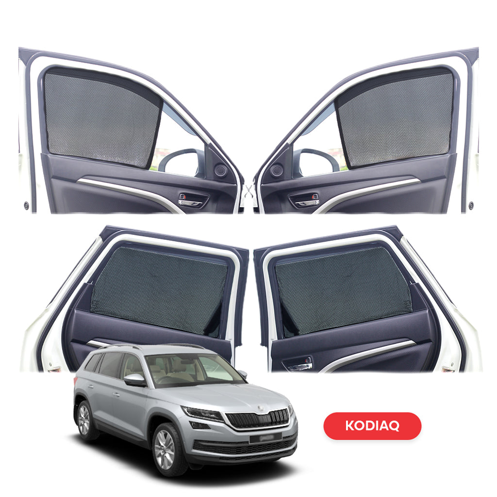 Skoda Kodiaq Half Window Curtain/Car Sunshades - 4 Pieces