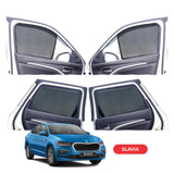 Skoda Slavia Half Window Curtain/Car Sunshades - 4 Pieces