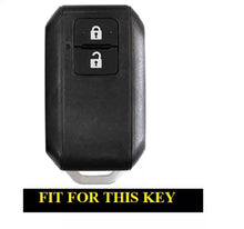 Load image into Gallery viewer, Zinc Alloy Metal Soft Silicon Key Case for Maruti Suzuki Grand Vitara | Fronx | New Brezza | XL 6 | Ignis | Baleno | New Ertiga | Ignis | New Swift | New Dezire 2 Button Smart Key - TAN COLOR