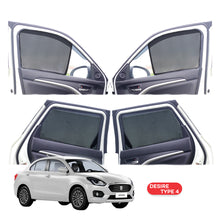 Load image into Gallery viewer, Maruti Suzuki Swift Dzire Half Window Curtain/Car Sunshades - 4 Pieces