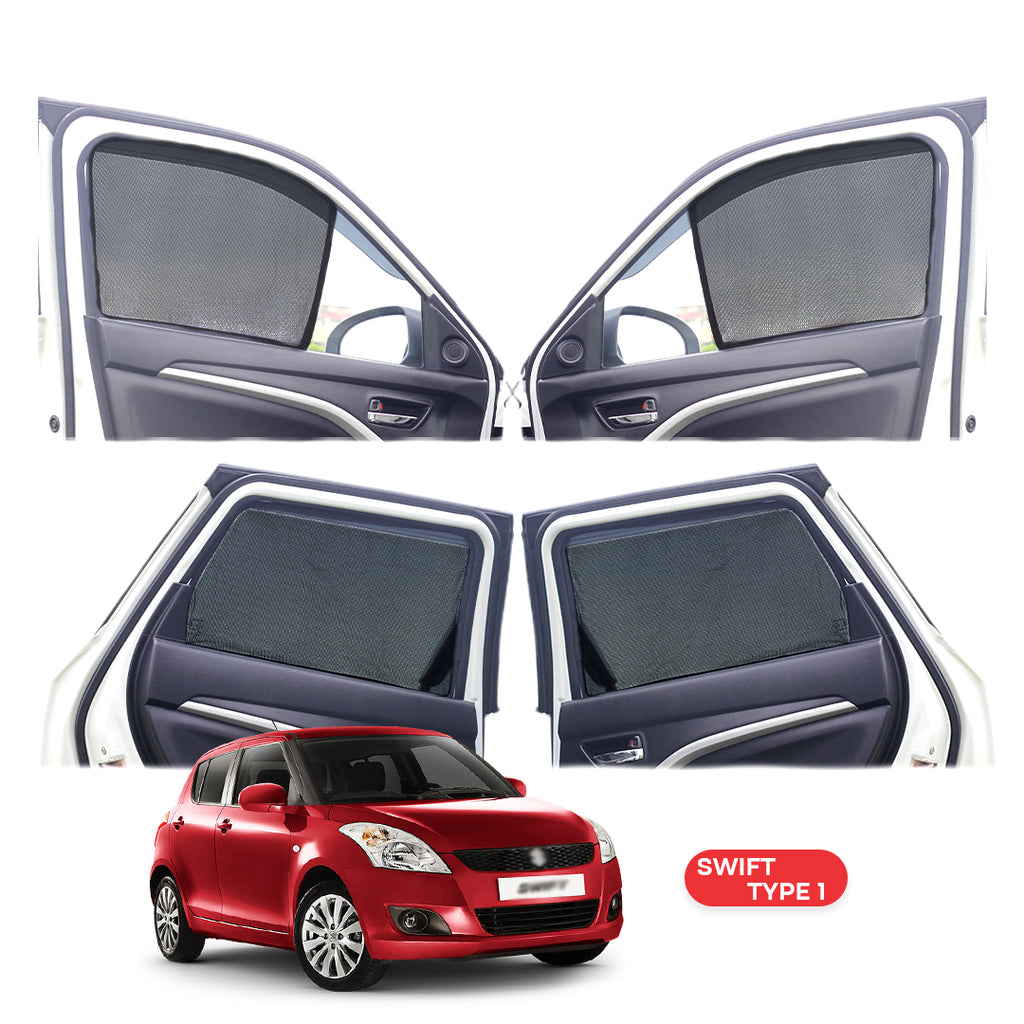 Maruti Suzuki Swift Half Window Curtain/Car Sunshades - 4 Pieces