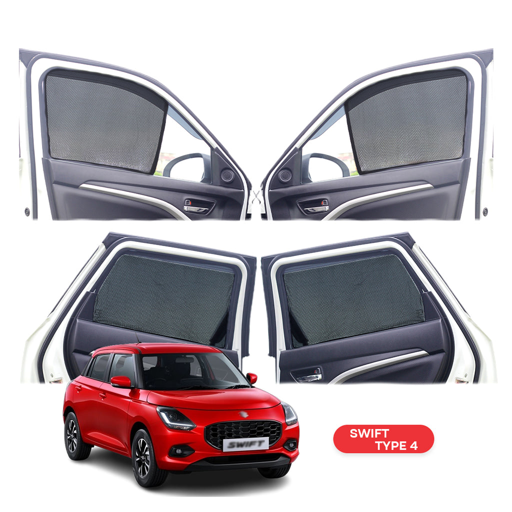 Maruti Suzuki Swift Half Window Curtain/Car Sunshades - 4 Pieces