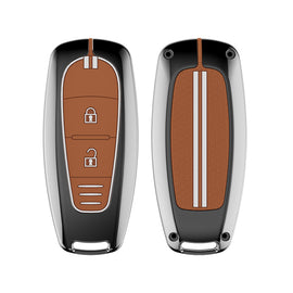 Zinc Alloy Metal Soft Silicon Key Case for Maruti Suzuki Baleno | Vitara Brezza | Ignis | S-Cross | Ciaz (2 Button Smart Key)