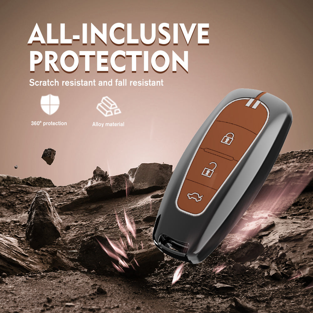 Zinc Alloy Metal Soft Silicon Key Case fo Maruti Suzuki Baleno | Vitara Brezza | Ignis | S-Cross | Ciaz 3 Button Smart Key (Copy)