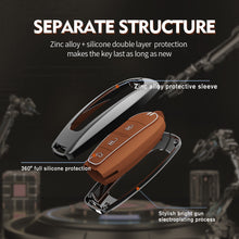 Load image into Gallery viewer, Zinc Alloy Metal Soft Silicon Key Case fo Maruti Suzuki Baleno | Vitara Brezza | Ignis | S-Cross | Ciaz 3 Button Smart Key (Copy)