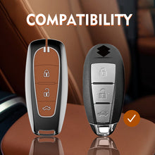 Load image into Gallery viewer, Zinc Alloy Metal Soft Silicon Key Case fo Maruti Suzuki Baleno | Vitara Brezza | Ignis | S-Cross | Ciaz 3 Button Smart Key (Copy)