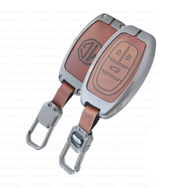 Metal Leather Car Key Case Fit for MG Gloster Smart Key
