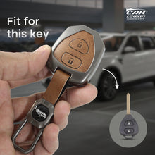 Load image into Gallery viewer, Metal Leather Key Case for Old Toyota Innova 2 Button Key