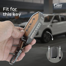 Load image into Gallery viewer, Metal Leather key Case for Kia Syros 4 Button Smart Key