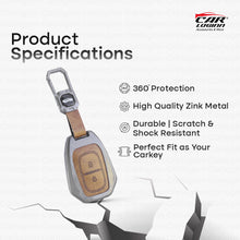 Load image into Gallery viewer, Metal Leather Key Cover Fit for Renault Triber | Kwid | Duster | Datsun redi-GO Flip key