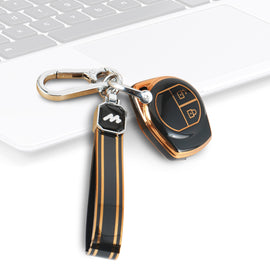 TPU Car Key Cover Fit for Toyota Rumion | Hyryder | Urben Cruiser | Glanza 2 Button Flip Key