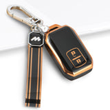 TPU Car Key Cover Fit for Toyota Rumion | Urban Cruiser | Hyryder | Glanza 2 Button Smart Key (T-04)