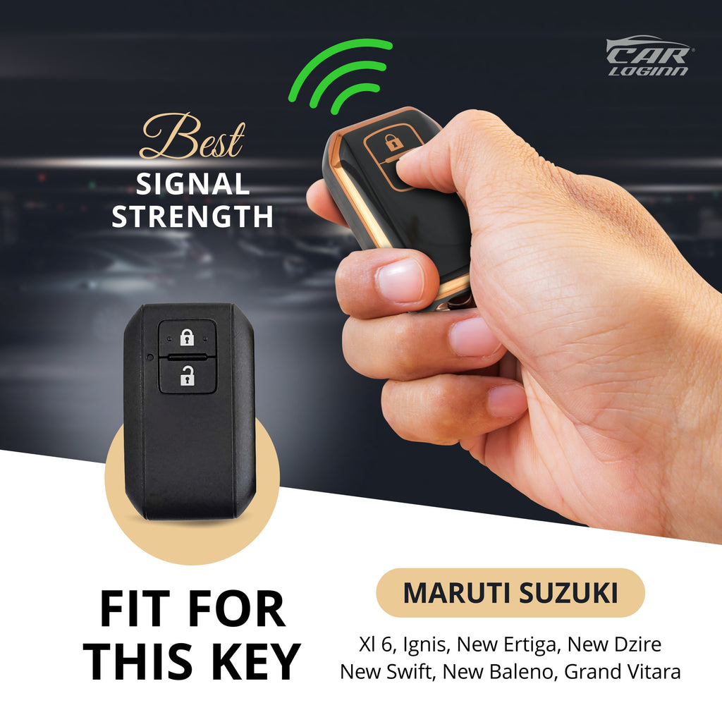TPU Car Key Cover Fit for Maruti Suzuki Grand Vitara | Fronx | New Brezza | XL 6 | Baleno | New Ertiga | New Swift | New Dezire Smart Key