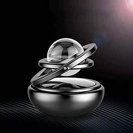 Car Solar Perfumes And Fresheners | Double Ring Solar Power Rotating Design Crystal Auto Rotate Car Organic Fragrance | Air Fresheners