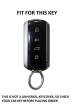 Load image into Gallery viewer, Metal Leather Car Key Cover for Tata Curvv | Curvv EV Electric | Sierra | Safari | Harrier | 4 Button Smart Key