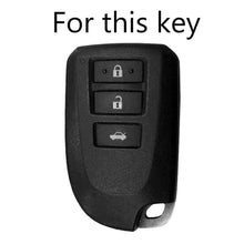 Load image into Gallery viewer, Metal Silicon Car key Case for Toyota Yaris 3 Button Smart Key