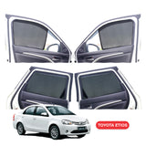 Toyota Etios Half Window Curtain/Car Sunshades - 4 Pieces