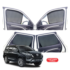 Toyota Fortuner Half Window Curtain/Car Sunshades - 6 Pieces