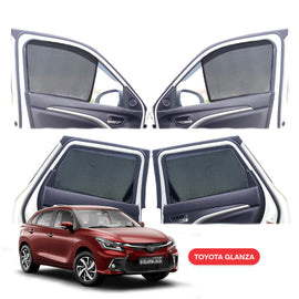 Toyota Glanza Half Window Curtain/Car Sunshades - 4 Pieces
