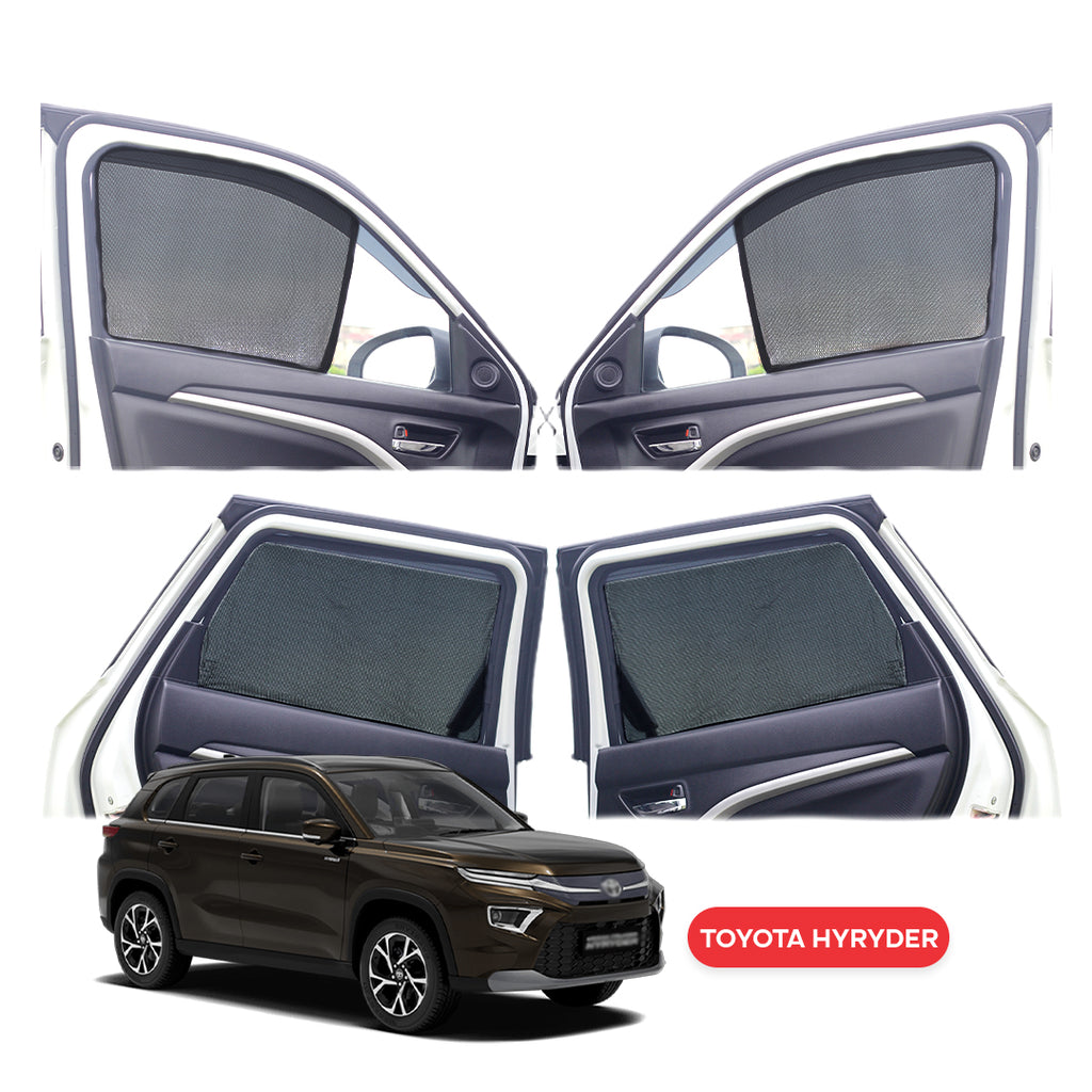 Toyota Hyryder Half Window Curtain/Car Sunshades - 6 Pieces