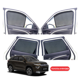 Toyota Hyryder Half Window Curtain/Car Sunshades - 6 Pieces