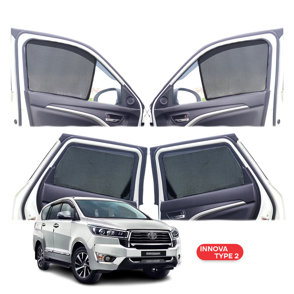 Toyota Innova Half Window Curtain/Car Sunshades - 6 Pieces