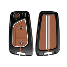 Load image into Gallery viewer, Zinc Alloy Metal Soft Silicon Key Case for Toyota Innova Crysta | Corolla Altis Flip Key