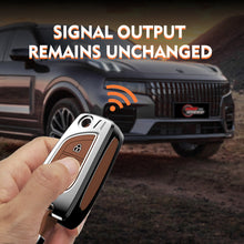 Load image into Gallery viewer, Metal Zinc Soft Silicon Key Case for Toyota Innova Crysta | Corolla Altis - 3 Button Flip Key
