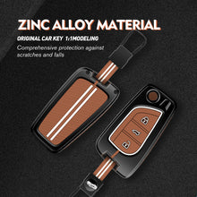 Load image into Gallery viewer, Metal Zinc Soft Silicon Key Case for Toyota Innova Crysta | Corolla Altis - 3 Button Flip Key