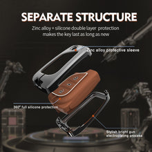 Load image into Gallery viewer, Metal Zinc Soft Silicon Key Case for Toyota Innova Crysta | Corolla Altis - 3 Button Flip Key