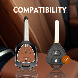 Zinc Alloy Metal Soft Silicon Key Case for Old Toyota Innova 2 Button Key