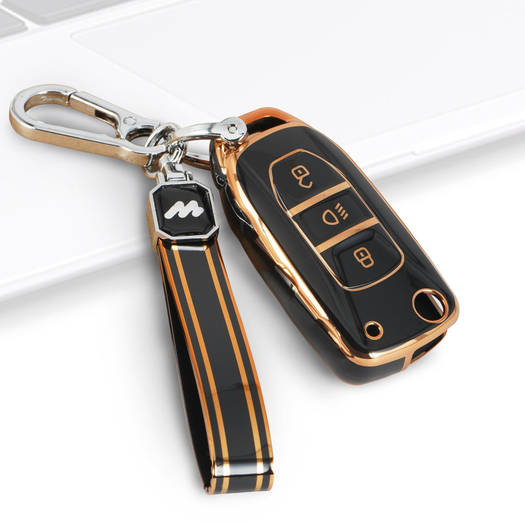 TPU Car Key Cover Fit for Tata Punch | Harrier | Tigor | Bolt| Nexon | Hexa | Zest | Tiago Flip Key