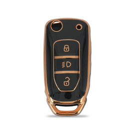 TPU Car Key Cover Fit for Tata Punch | Harrier | Tigor | Bolt| Nexon | Hexa | Zest | Tiago Flip Key