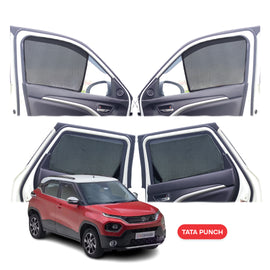 Tata Punch Half Window Curtain/Car Sunshades - 4 Pieces