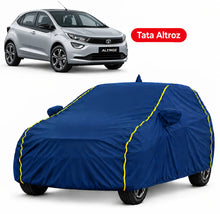 Load image into Gallery viewer, TATA Altroz Car Body Cover | All Weather Resistant | Triple Stitched with Soft Cotton Lining | Side Mirror Pocket (AERO Silver)
