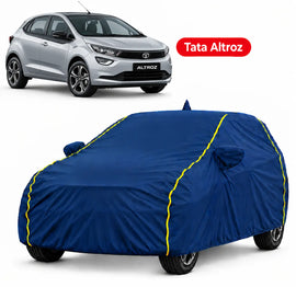 TATA Altroz Car Body Cover | All Weather Resistant | Triple Stitched with Soft Cotton Lining | Side Mirror Pocket (AERO Silver)