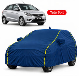 TATA Bolt Car Body Cover | All Weather Resistant | Triple Stitched with Soft Cotton Lining | Side Mirror Pocket (JUNGLE VALVET)
