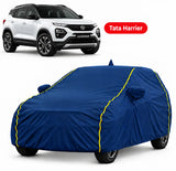 TATA Harrier Car Body Cover | All Weather Resistant | Triple Stitched with Soft Cotton Lining | Side Mirror Pocket (AERO Silver)