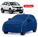 TATA Hexa Car Body Cover | All Weather Resistant | Triple Stitched with Soft Cotton Lining | Side Mirror Pocket (AERO Silver)