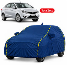 Load image into Gallery viewer, TATA Zest Car Body Cover | All Weather Resistant | Triple Stitched with Soft Cotton Lining | Side Mirror Pocket (AERO Silver)